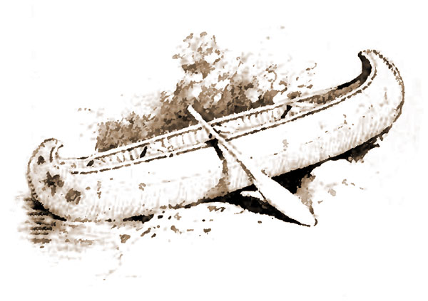 Birch bark canoe